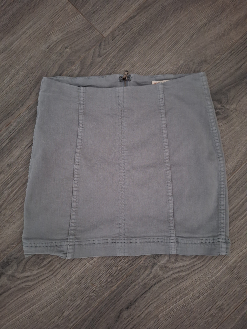 Wish List Jeans Gray Women's Mini Skirt - Size S